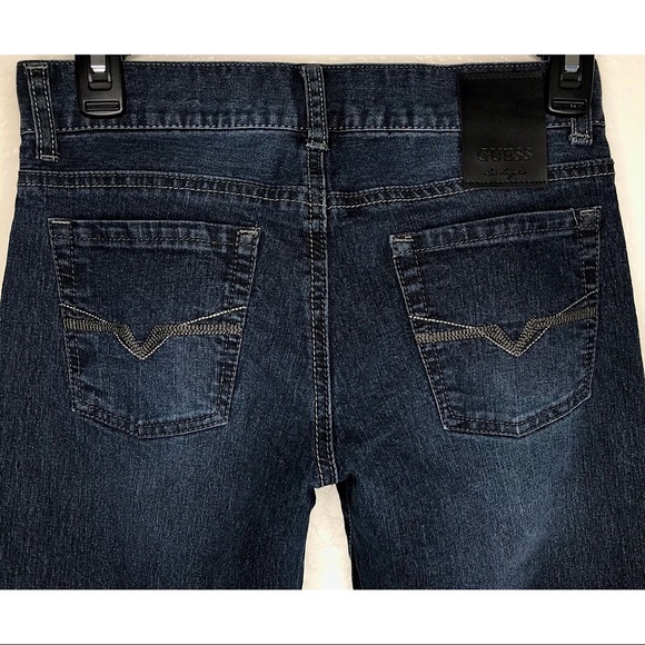 ❓GUESS❓Straight-Leg Dark Denim Jeans ~Size 12 Girls - Picture 4 of 9